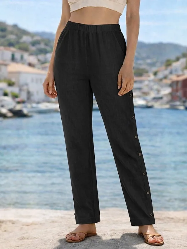 damen-100-baumwolle-abgeschnittene-hose-schwarz-14