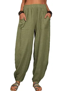 damen-100-baumwolle-baggy-hosen-haremsho-armeegrun-14