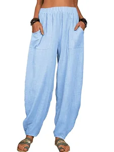 damen-100-baumwolle-baggy-hosen-haremsho-himmelblau-14