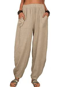 damen-100-baumwolle-baggy-hosen-haremsho-khaki-11
