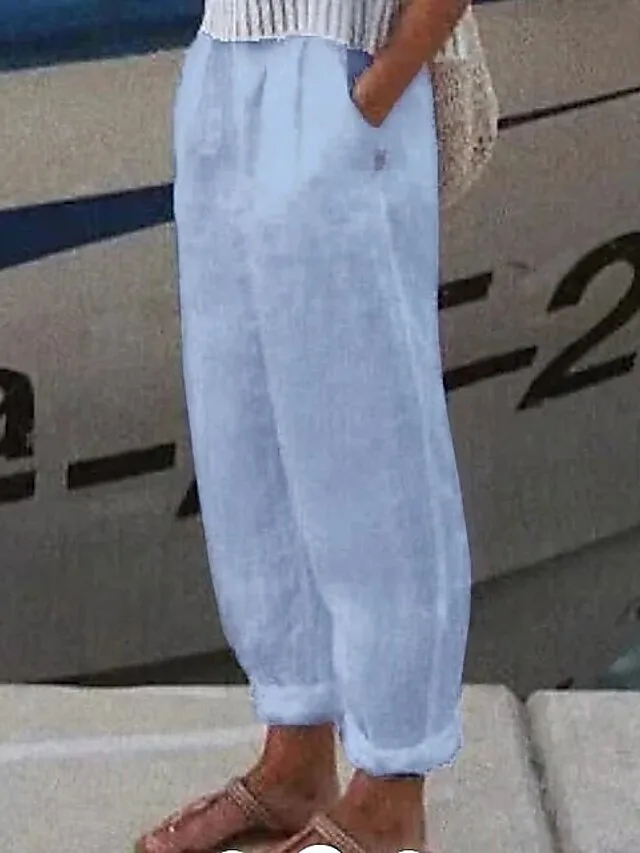 damen-100-baumwolle-hohe-taille-einfarbi-blau-10