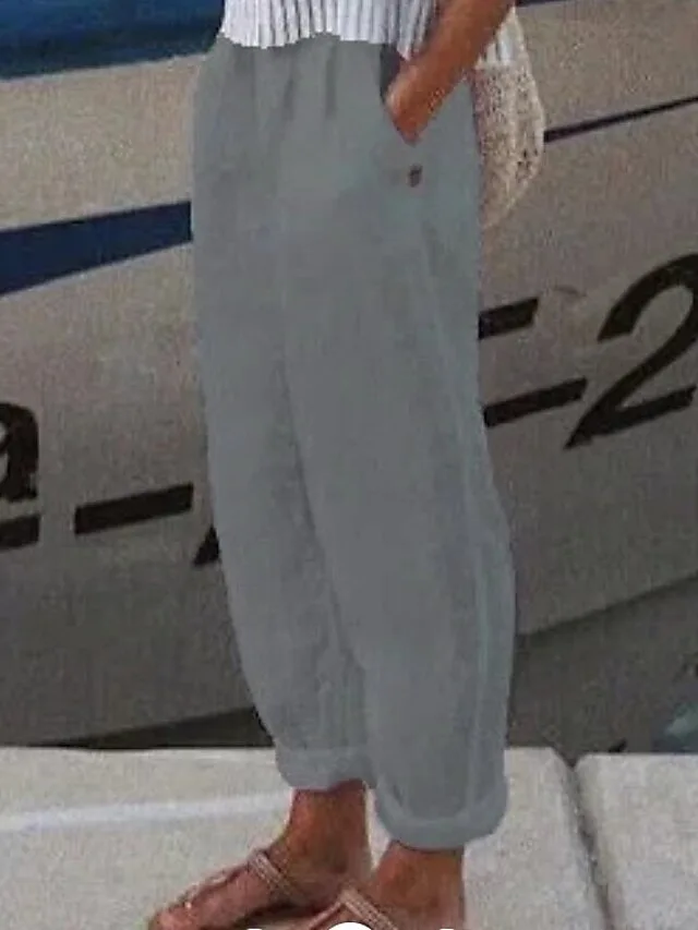 damen-100-baumwolle-hohe-taille-einfarbi-grau-11