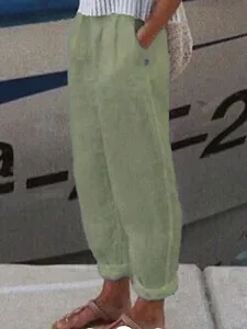 damen-100-baumwolle-hohe-taille-einfarbi-grun-8