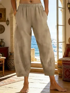 damen-100-baumwolle-hosen-hose-alltagsta-khaki-1