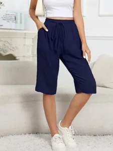 damen-100-baumwolle-shorts-leicht-lassig-marinenblau-3