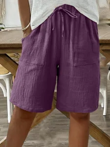 damen-100-baumwolle-shorts-stoffhosen-sc-purpur-13