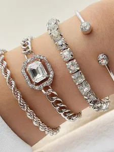 damen-armreif-modisch-outdoor-geometrie-silber-2