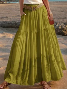 damen-asiatische-groe-lassig-sommer-midi-apfel-grun-2