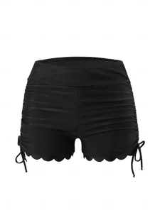 damen-badeanzug-dehnbare-boxershorts-sho-schwarz-1