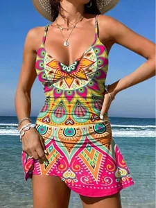 damen-badeanzug-einteiler-rock-bademode-rosa-4