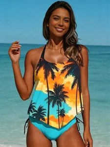 damen-badeanzug-tankini-zweiteilig-slips-orange-1