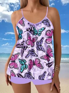 damen-badeanzug-zweiteilig-shorts-bademo-purpur-8