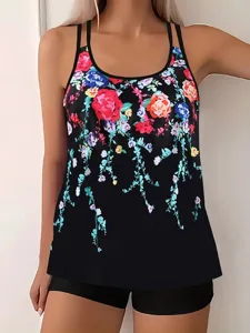 damen-badeanzug-zweiteilig-shorts-bademo-rosenrot-14