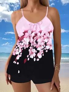 damen-badeanzug-zweiteilig-shorts-bademo-schwarz-2