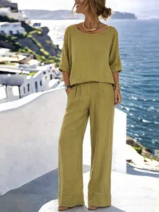 damen-bauernbluse-einfarbig-einfach-eleg-gelb-11