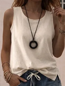 damen-baumwoll-leinen-hemd-einfach-mode-beige-1