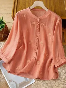 damen-baumwoll-leinen-hemden-bestickt-kn-orange-4