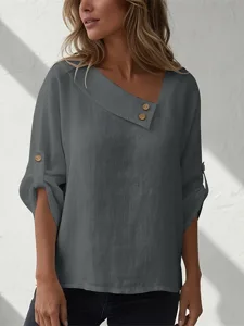 damen-baumwoll-leinen-hemden-bluse-patch-grau-7