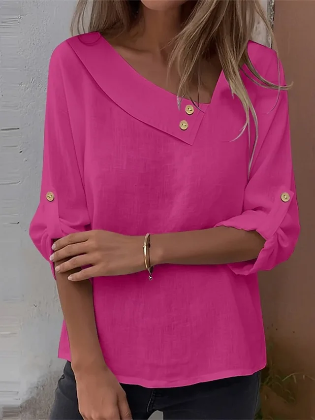 damen-baumwoll-leinen-hemden-bluse-patch-rosa-8