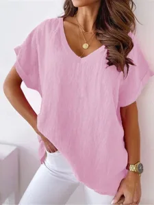 damen-baumwoll-leinen-hemden-einfarbig-e-rosa-6