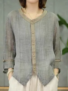 damen-baumwoll-leinen-hemden-knopfe-einf-hellgrau-3