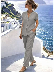 damen-baumwoll-leinen-sets-hosen-sets-bo-grau-7