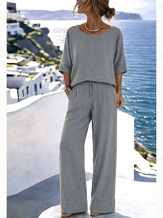 damen-baumwoll-leinen-sets-hosen-sets-bo-grau-9