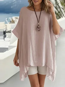 damen-baumwoll-mischung-bluse-asymmetris-rosa-4