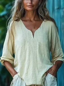 damen-baumwoll-mischung-boho-hemd-bluse-champagner-3