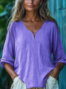 damen-baumwoll-mischung-boho-hemd-bluse-purpur-6