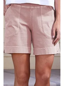 damen-baumwoll-mischung-shorts-stoffhose-rosa-4