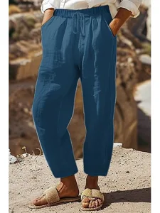 damen-baumwoll-mischung-stoffhosen-stree-blau-4