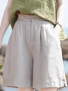 damen-baumwoll-mischung-weite-hosenbeine-beige-8