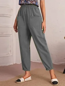 damen-baumwolle-hose-freizeithose-gerade-dunkelgrau-5
