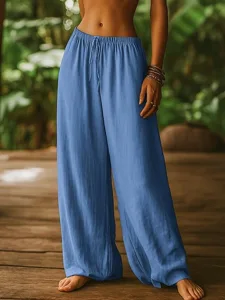 damen-baumwolle-hose-freizeithose-gerade-meerblau-5