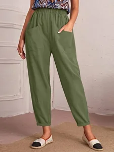 damen-baumwolle-hose-freizeithose-gerade-militrgrun-3