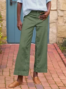 damen-baumwollleinen-hose-aus-baumwollle-armeegrun-3