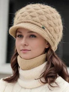 damen-beanie-mutze-barett-taglich-ferien-kaki-5