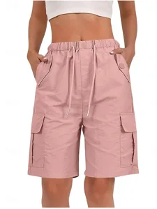 damen-bermudashorts-cargo-shorts-chinos-rosa-2