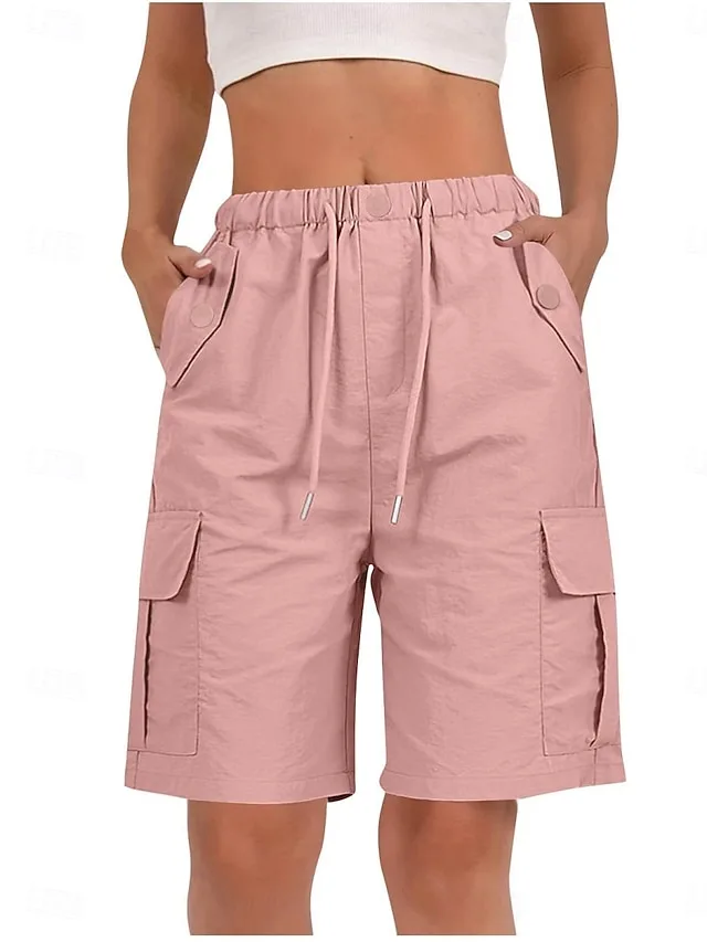 damen-bermudashorts-cargo-shorts-chinos-rosa-2