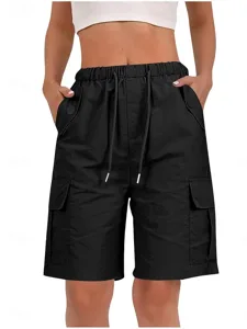 damen-bermudashorts-cargo-shorts-chinos-schwarz-11