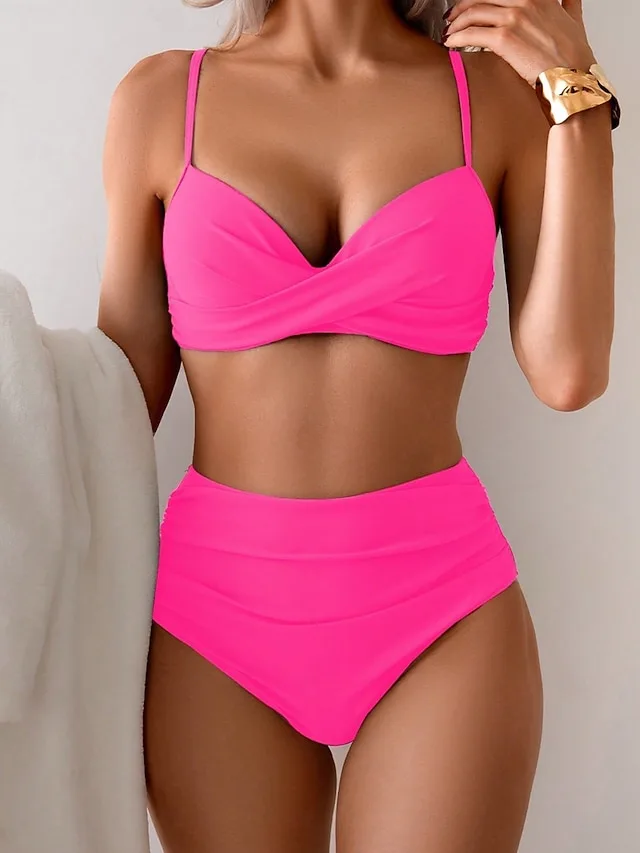 damen-bikini-2-teiliges-badeanzug-rusch-rosa-6