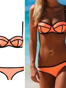 damen-bikini-sets-badeanzug-bademode-ein-orange-7