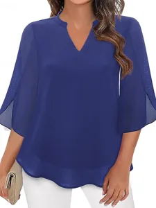 damen-bluse-chiffon-tops-patchwork-einfa-konigsblau-1