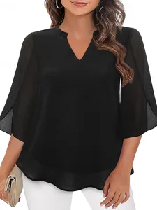 damen-bluse-chiffon-tops-patchwork-einfa-schwarz-3