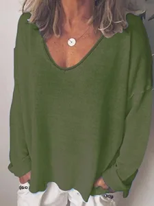 damen-bluse-einfarbig-stylisch-lassig-la-armeegrun-16