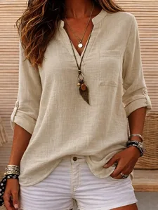 damen-bluse-kunstbaumwollleinen-knopfe-e-beige-5