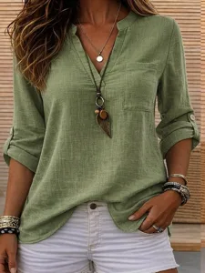 damen-bluse-kunstbaumwollleinen-knopfe-e-grun-1