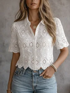 damen-bluse-lochmuster-einfarbig-stilvol-default-2