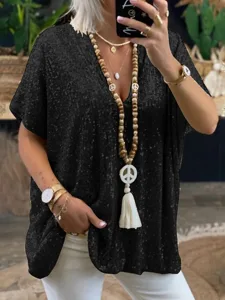 damen-bluse-pailletten-einfarbig-tropisc-schwarz-4